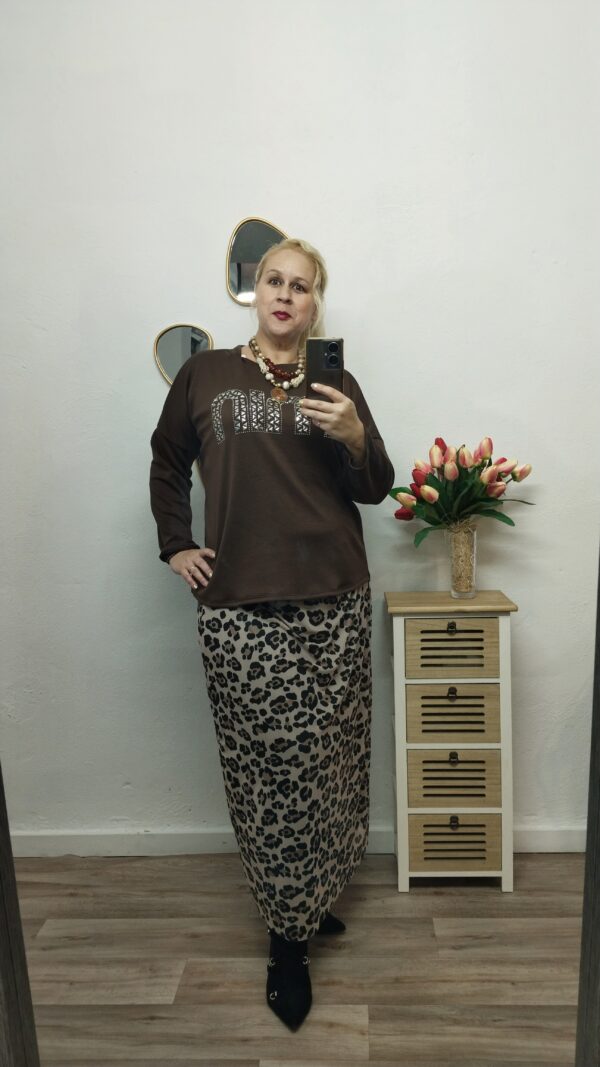 Falda-Tul leopardo curvy - Imagen 3