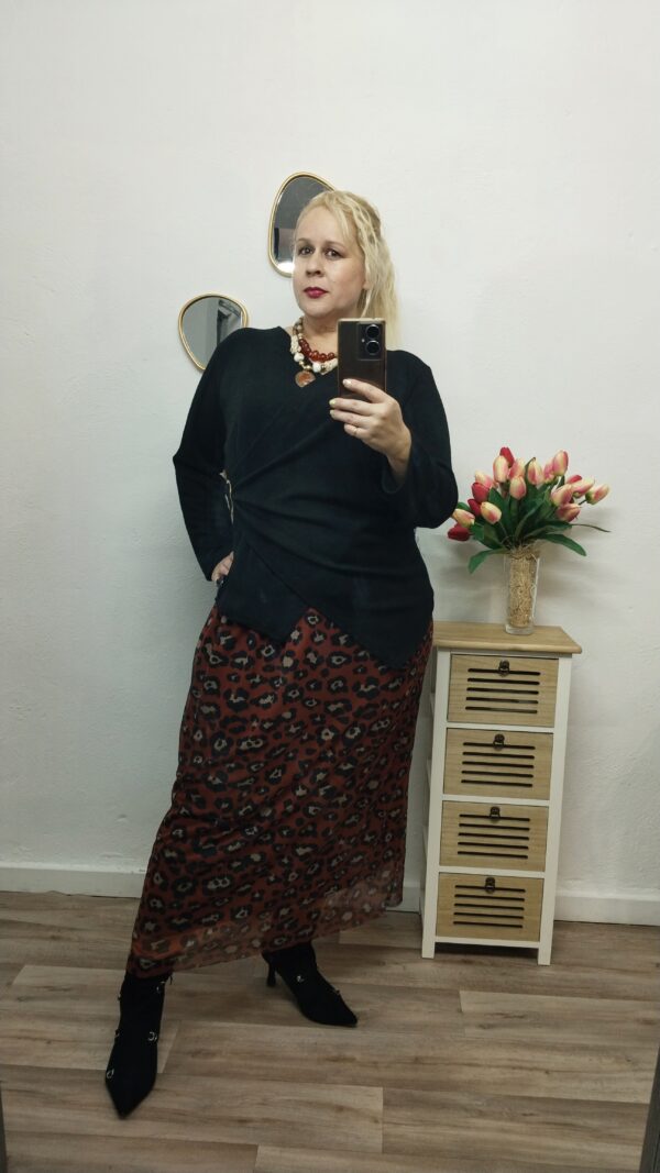 Falda-Tul leopardo curvy - Imagen 4