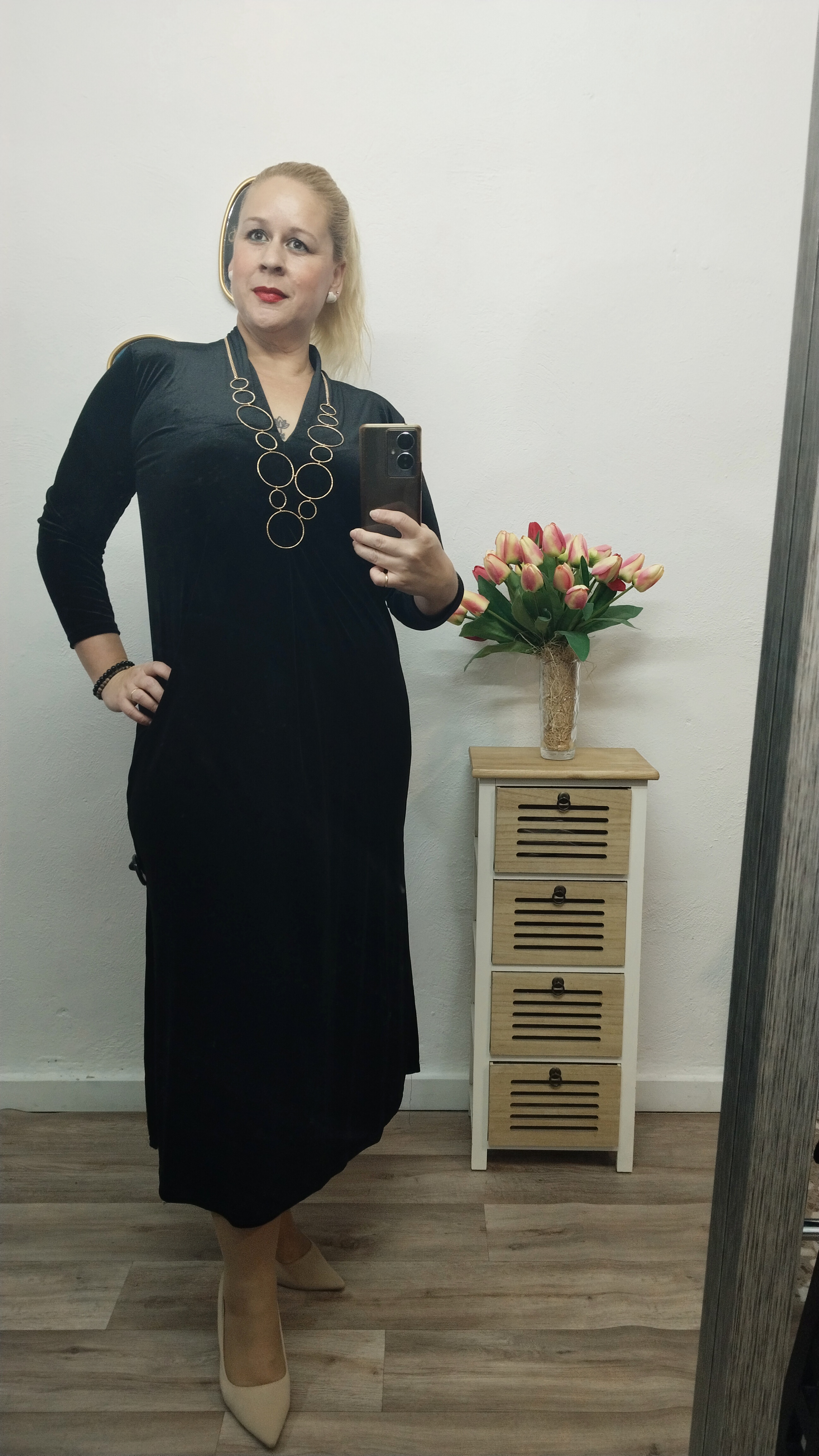 Vestido-Terciopelo lirio - Imagen 9