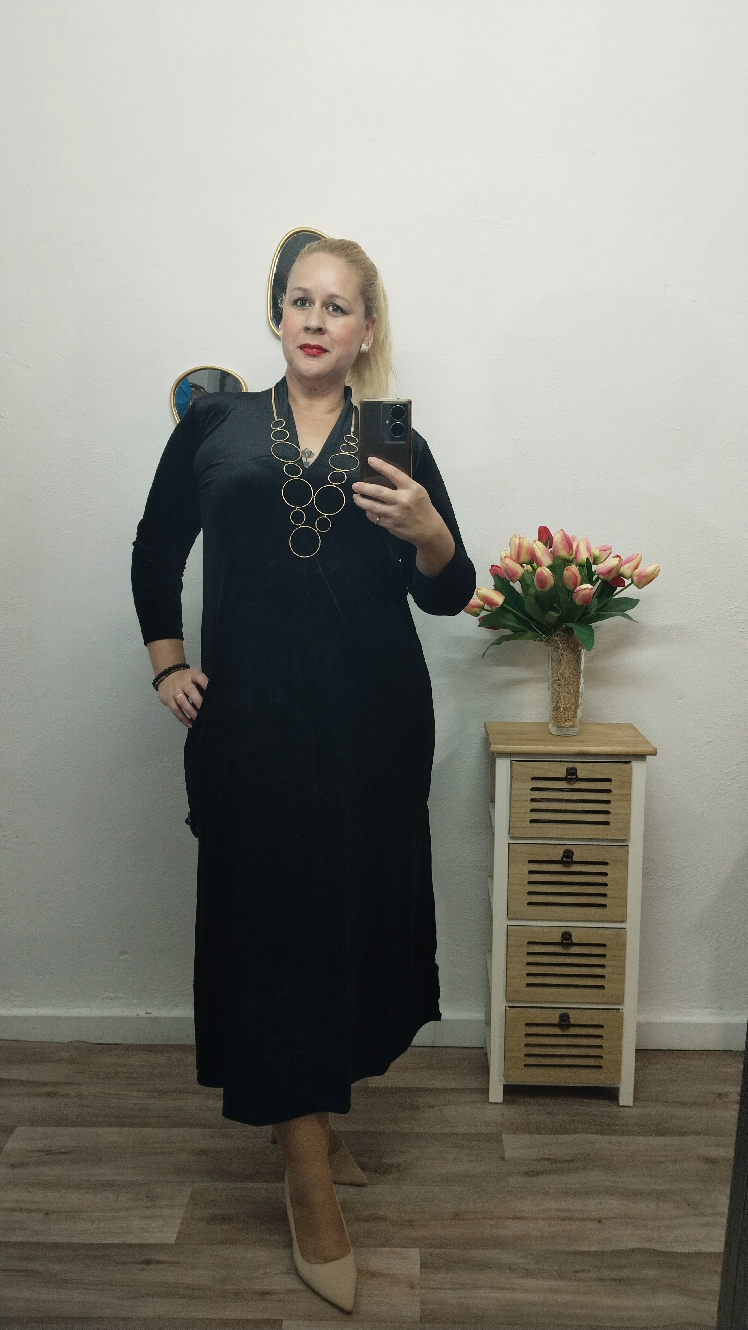 Vestido-Terciopelo lirio - Imagen 8