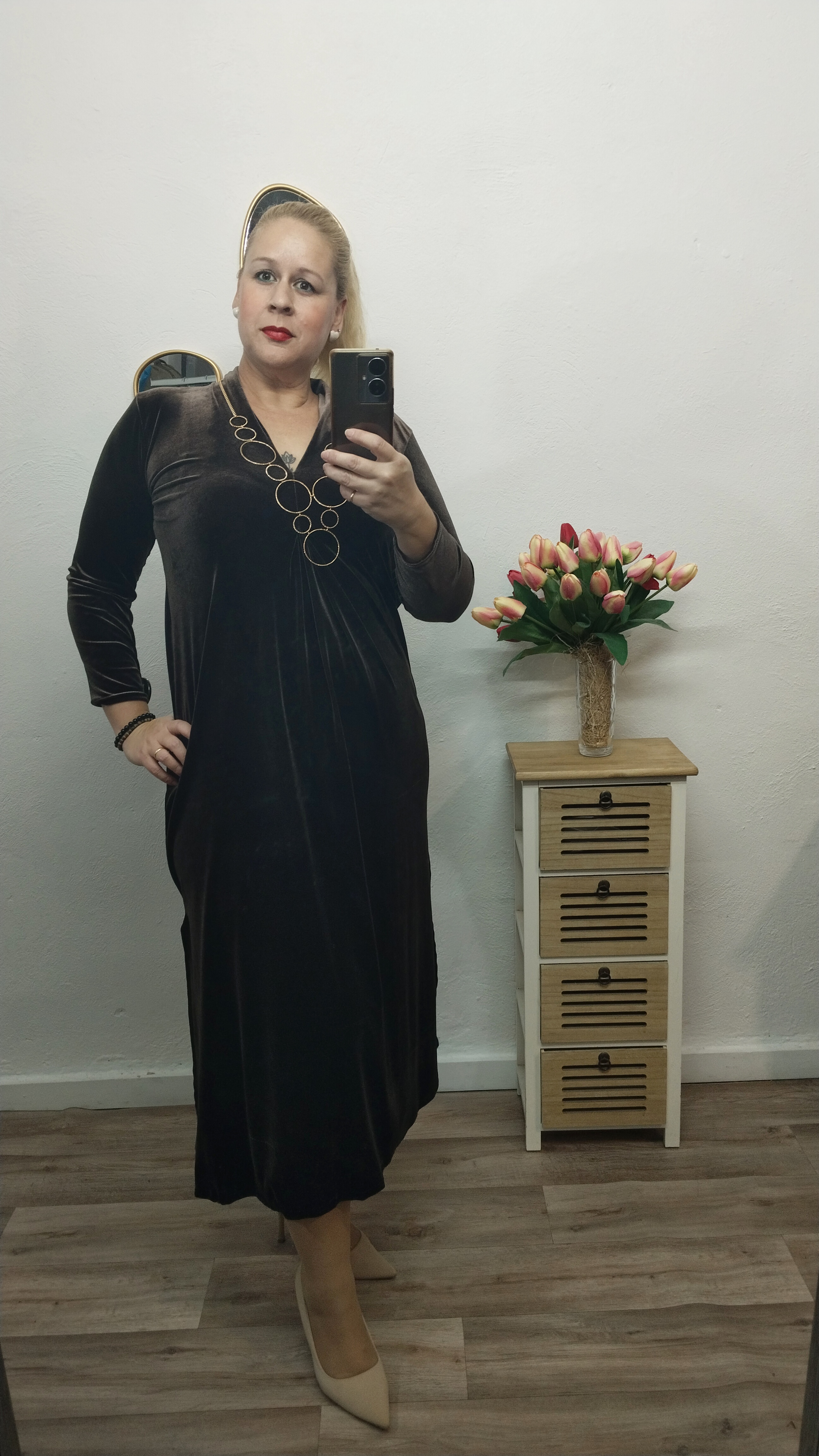 Vestido-Terciopelo lirio - Imagen 7