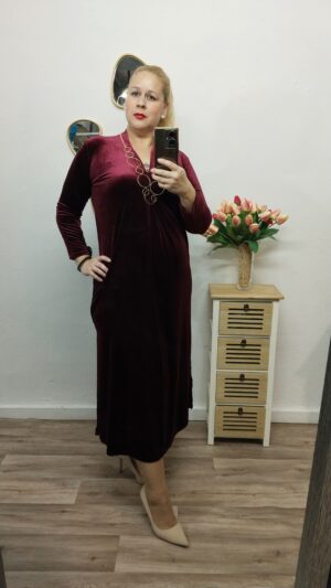 Vestido-Terciopelo lirio